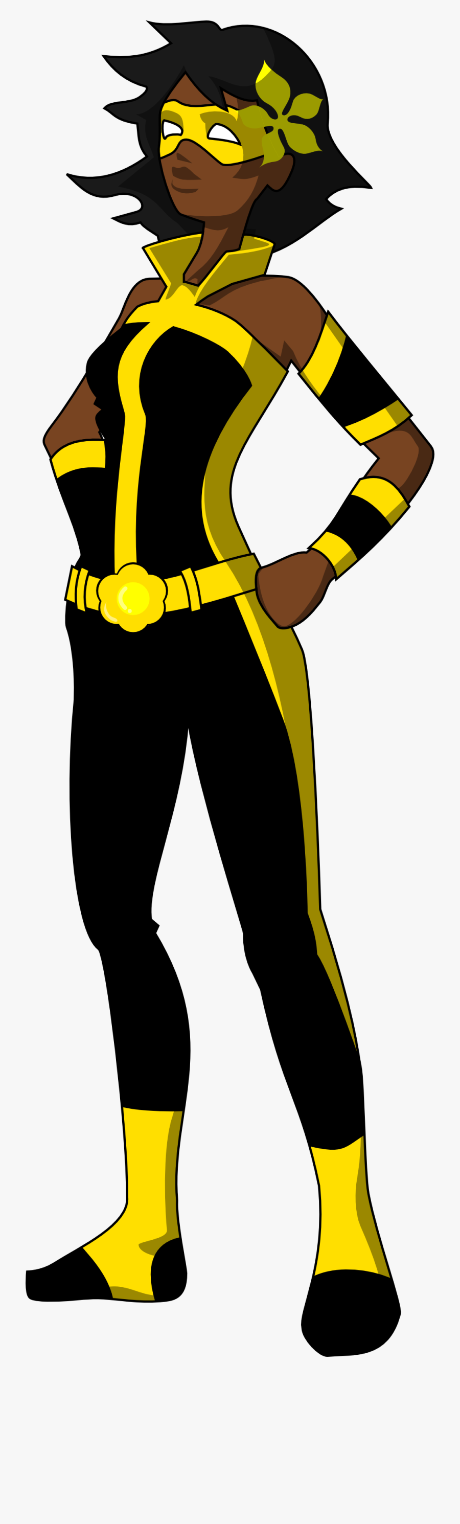 Heroine - Clipart - Flower Superhero, Transparent Clipart