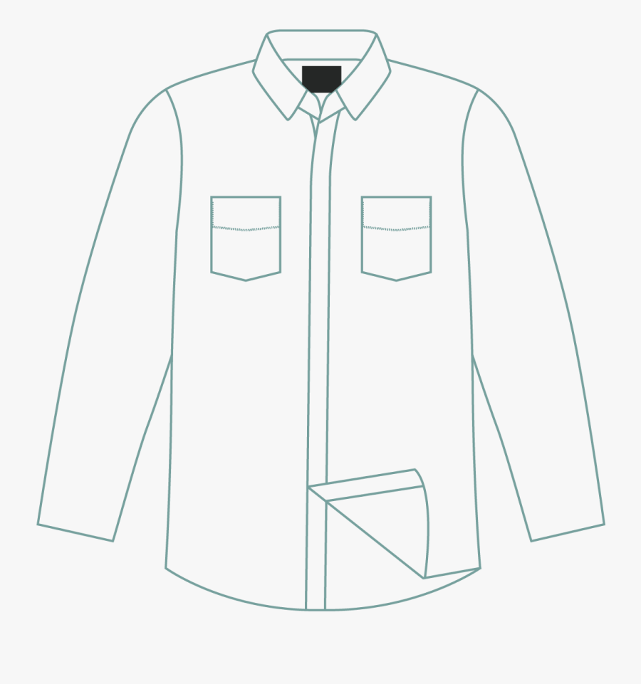 Transparent Flannel Shirt Clipart - Long-sleeved T-shirt, Transparent Clipart