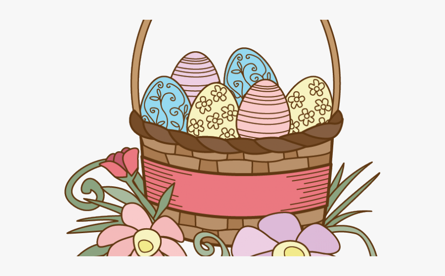 Easter Basket Clipart, Transparent Clipart