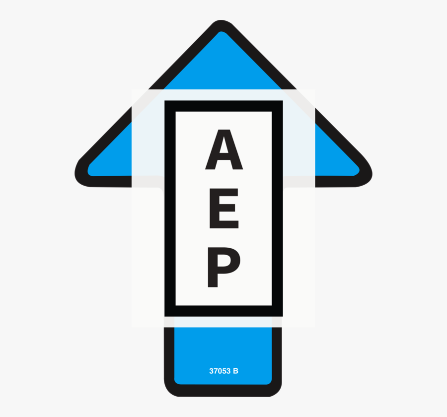 Genie 37053 Decal,arrow,blue Clipart , Png Download - Aerial Work Platform Kit Danger Stickers, Transparent Clipart