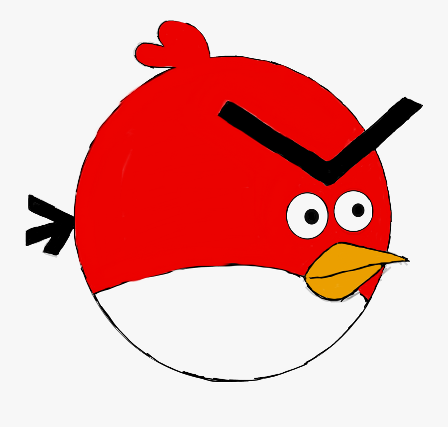 Why Isn"t He Looks Angry Angrybirds Drawing Redbird, Transparent Clipart