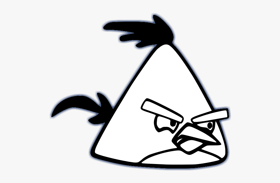 Yellow Bird Angry Birds Characters Black And White - Dibujos De Angry Birds Para Colorear, Transparent Clipart