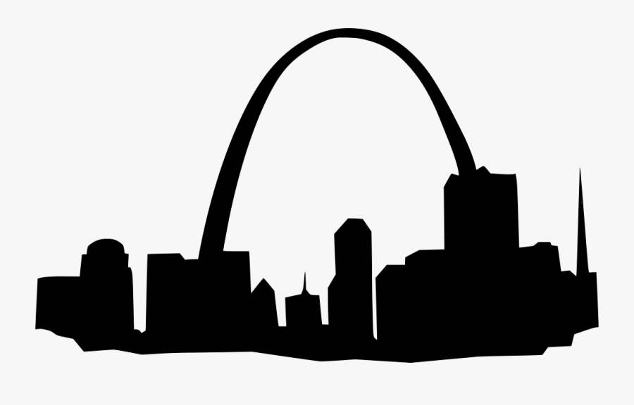 St Louis Arch Skyline, Transparent Clipart