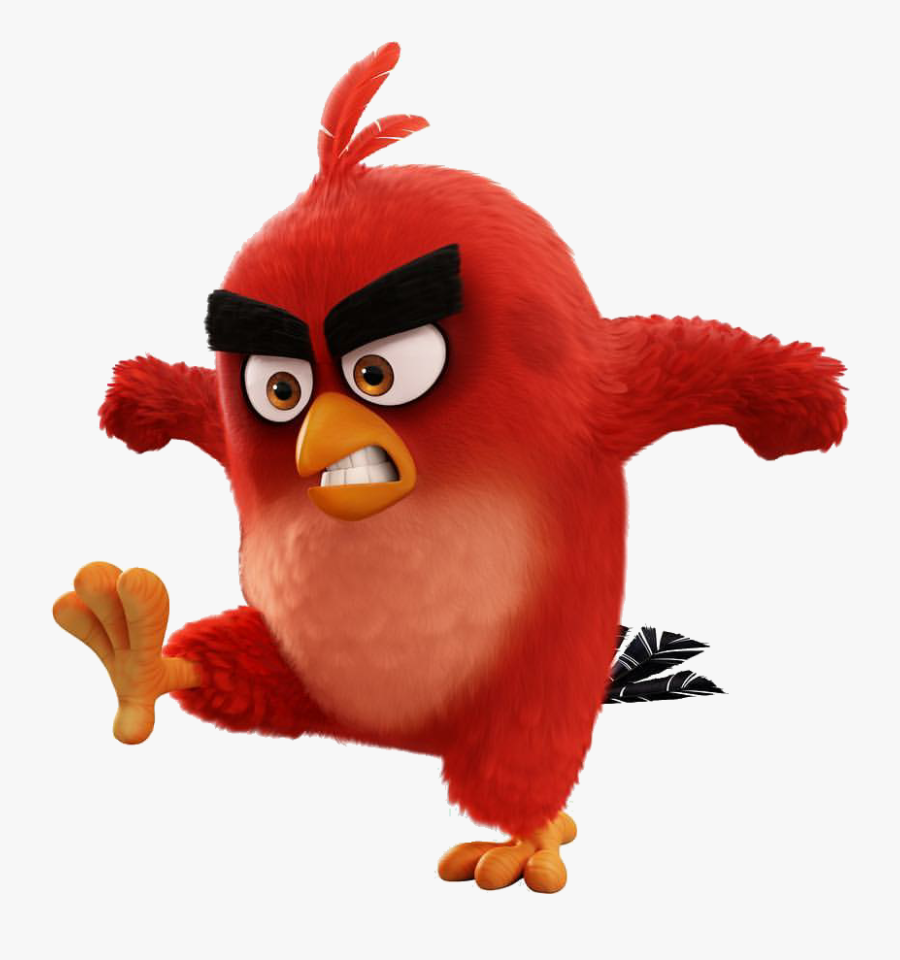 Tired Clipart Bird - Angry Birds Red Angry, Transparent Clipart