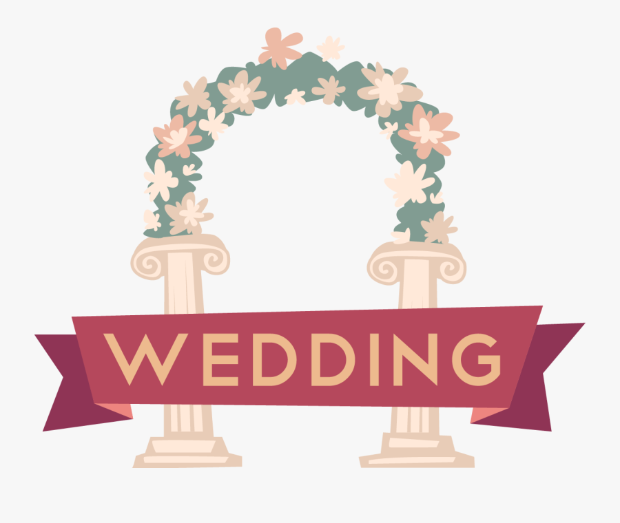 Clipart Wedding Archway - Cartoon Wedding Arch, Transparent Clipart
