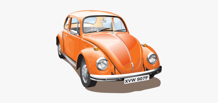 Vw Beetle Car Vector Illustration Free Download - Volkswagen Beetle Vector Free, Transparent Clipart