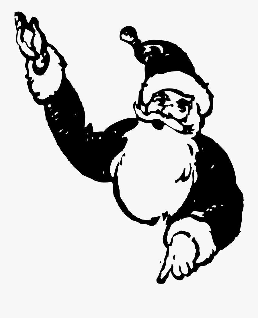 Santa Making A Gesture - Clip Art, Transparent Clipart