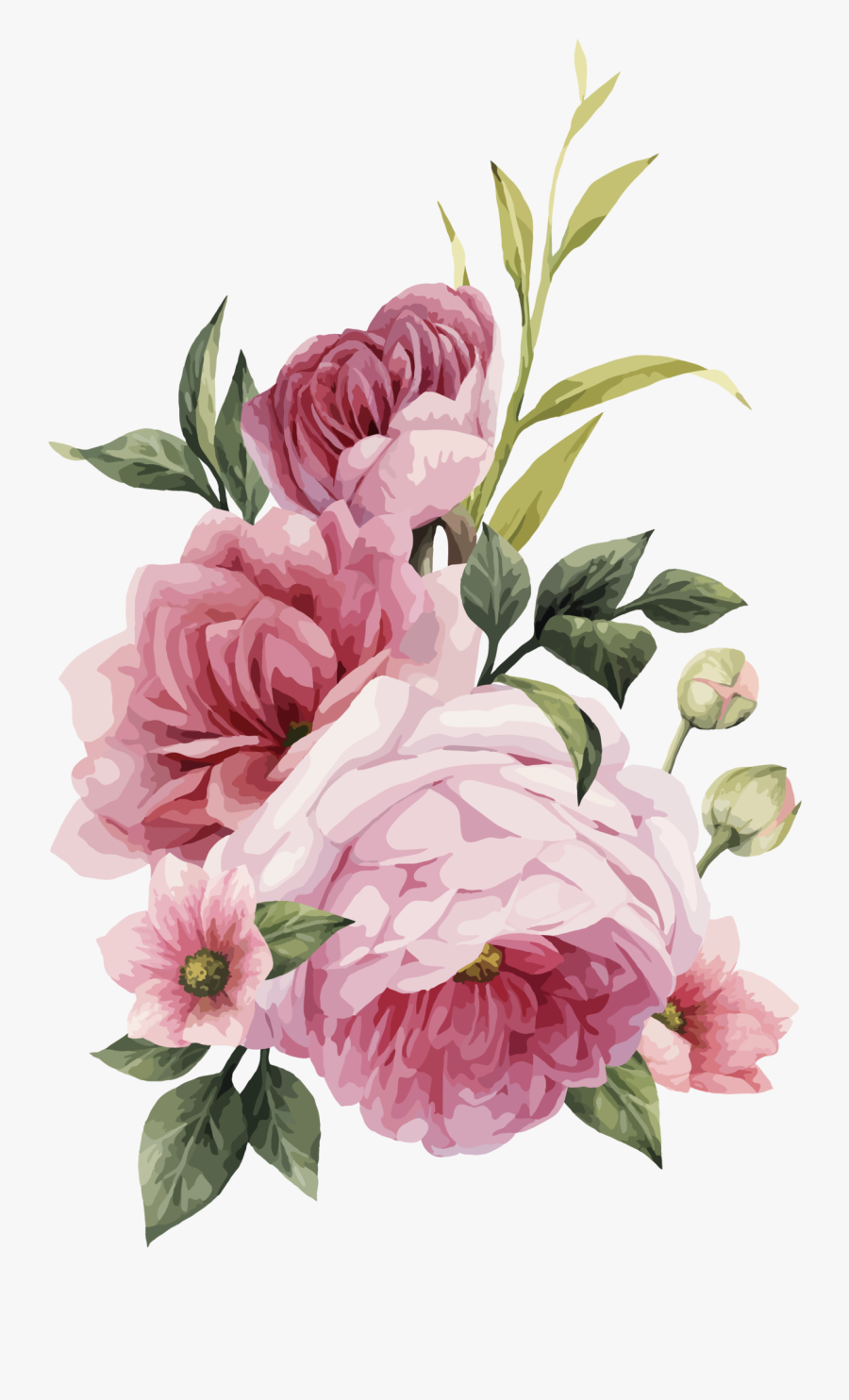 Watercolor Wedding Flowers Png Photo Vector, Clipart, - Wedding Flowers Png, Transparent Clipart