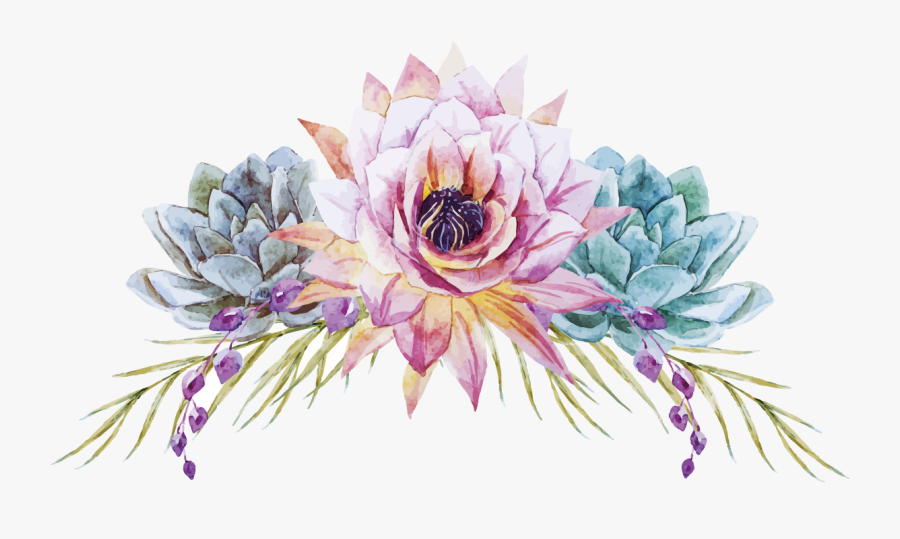 Flower Watercolor Vector Design Wedding Floral Flowers - Watercolor Flowers Png Vector, Transparent Clipart