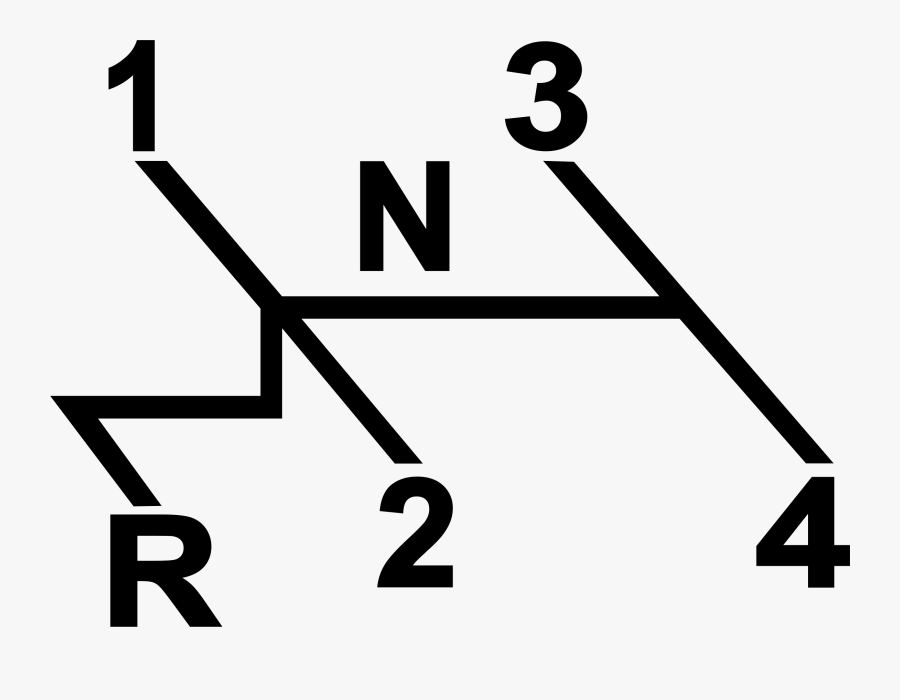 Vw Shift Pattern Diagram Clip Arts - Air Cooled Vw Shift Pattern, Transparent Clipart