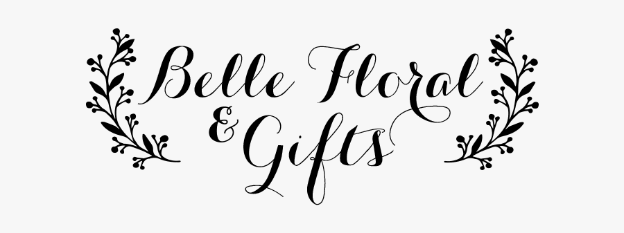 Belle Floral And Gifts Llc - Calligraphy, Transparent Clipart