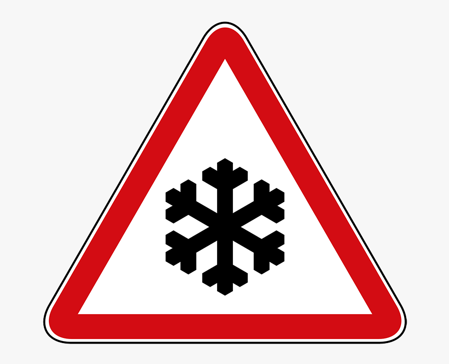 Snow Warning Sign - Printable Clip Art Road Signs, Transparent Clipart