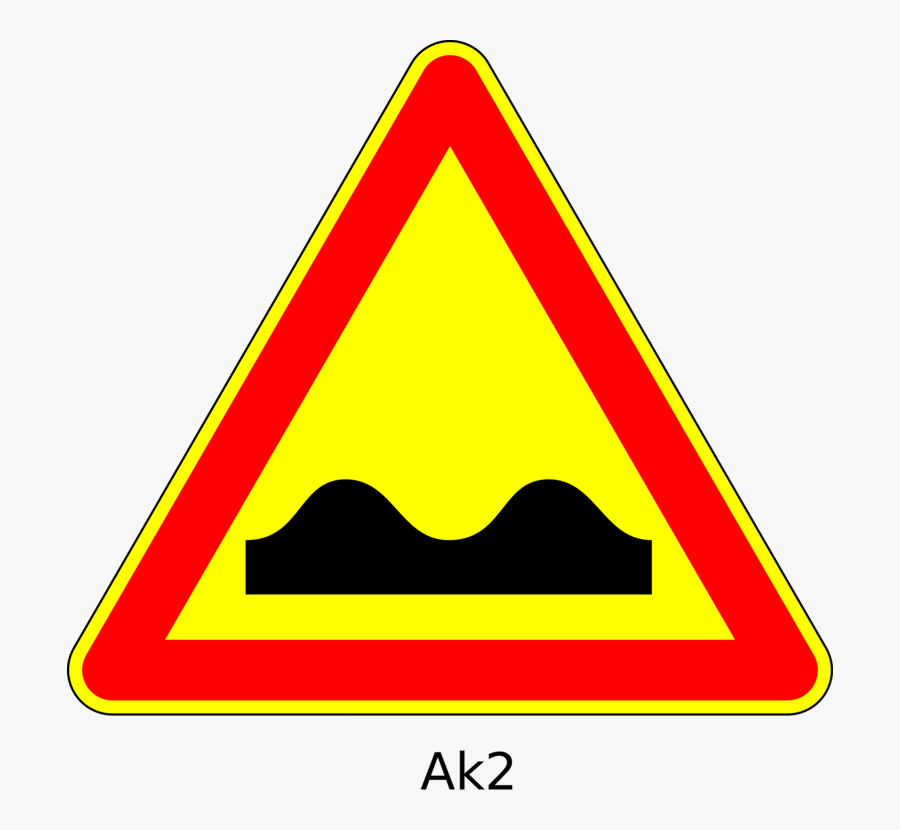 Traffic Sign Speed Bump Warning Sign Road - Signs Are Used To Warn Us Of Danger, Transparent Clipart