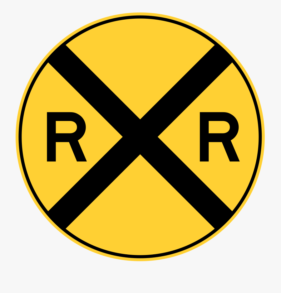 Clip Art Crossing Free Library - Railroad Crossing Sign Clipart, Transparent Clipart