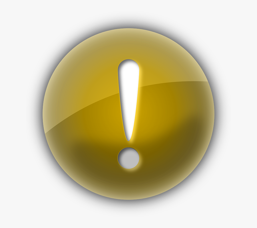 Warning, Sign, Symbol, Yellow, Circle, Round, Circular - Icono Advertencia Amarillo Circulo, Transparent Clipart