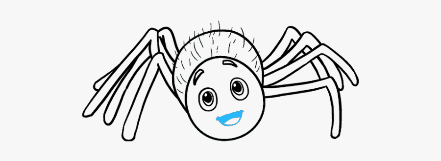Spider Drawing Black And White, Transparent Clipart