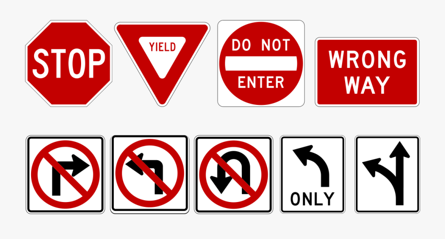 Regulatory & Warning Signs - Road Sign For Safety, Transparent Clipart