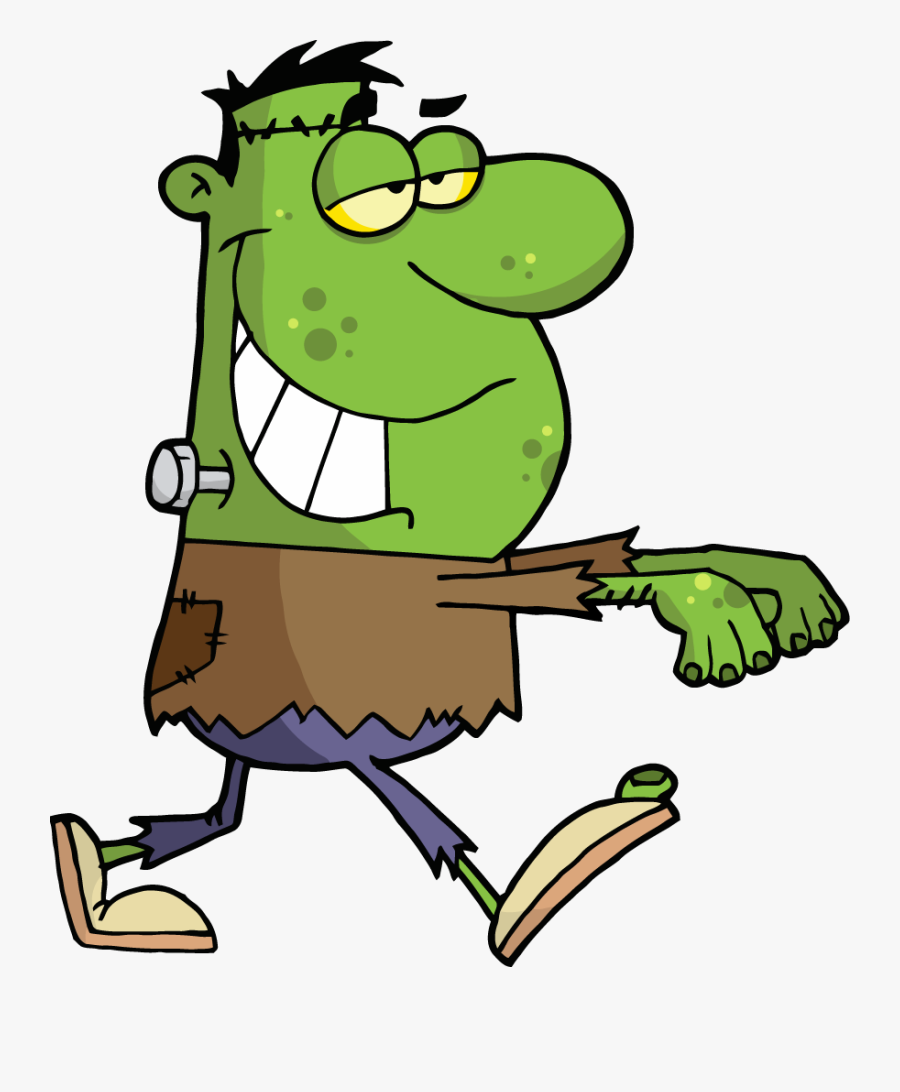 Card Wizard - Cartoon Frankenstein, Transparent Clipart