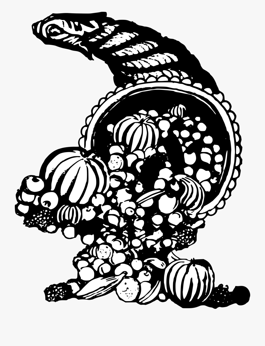 Cornucopia Cliparts For Free Clipart Plenty And Use - Horn Of Plenty Line Art, Transparent Clipart