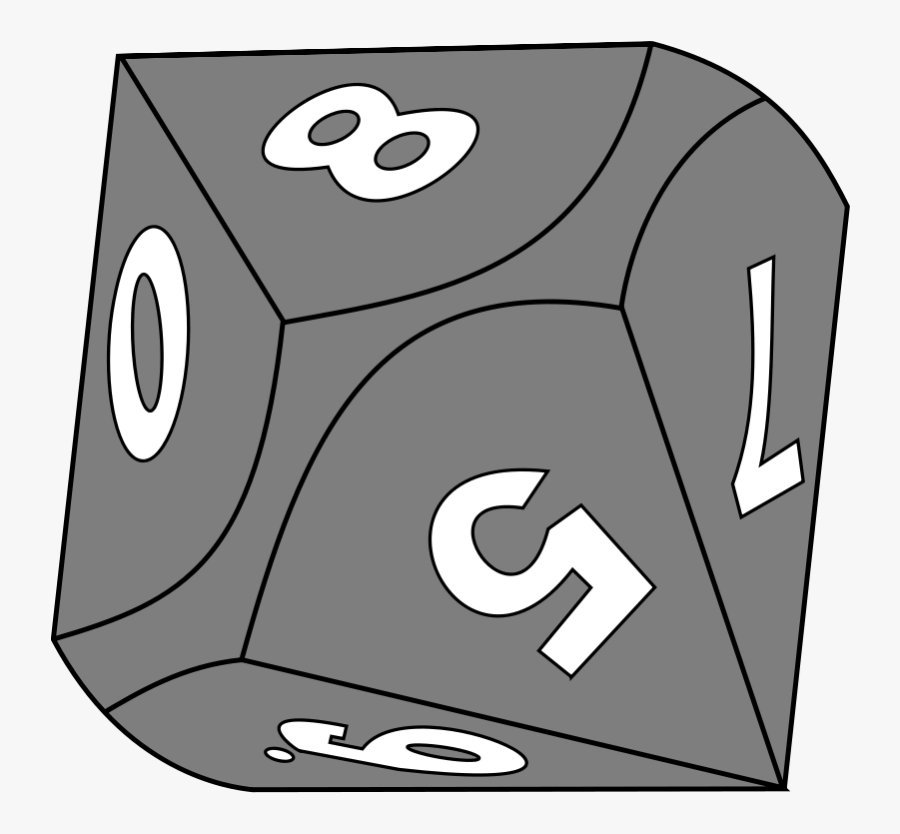 10-sided Die - 10 Sided Dice Clipart, Transparent Clipart