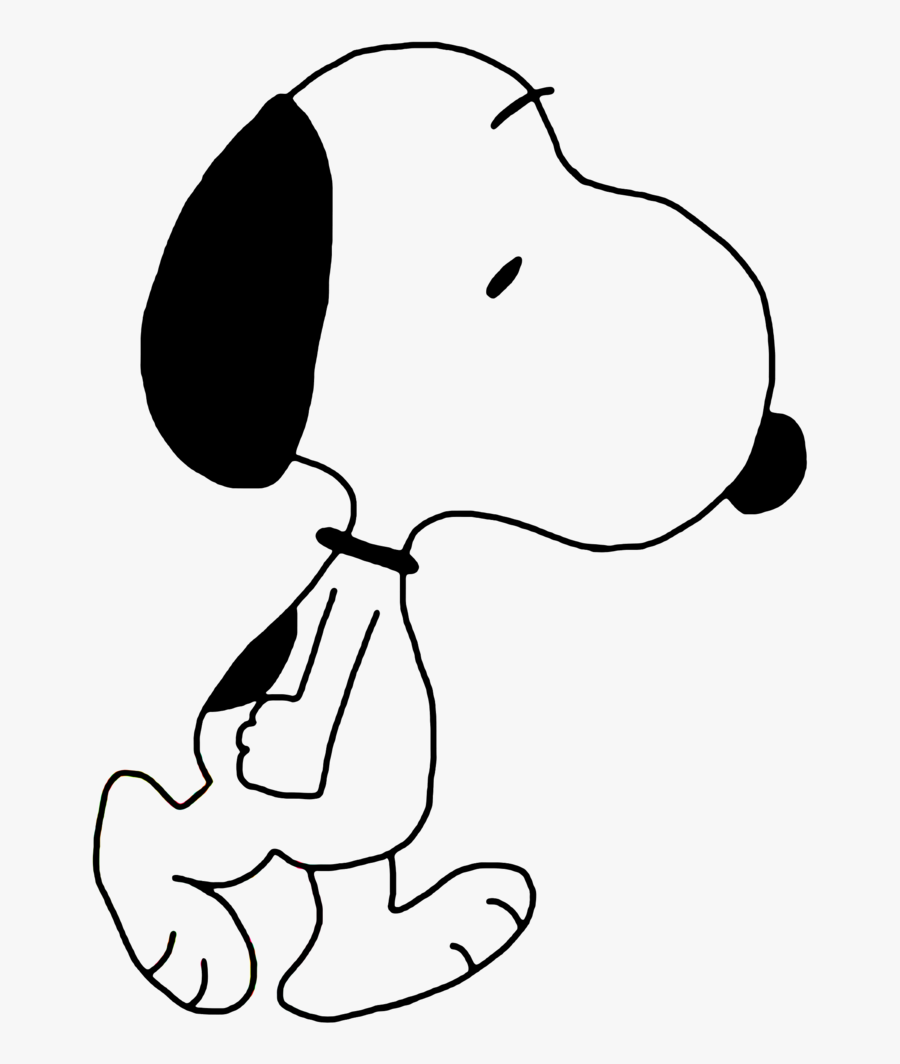 Snoopy Walking By Bradsnoopy97 - Line Art, Transparent Clipart