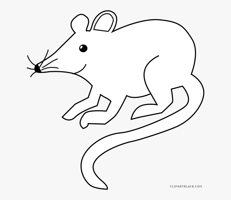 Graphic Library Page Of Clipartblack Com Outline Animal - Rat Black And White, Transparent Clipart