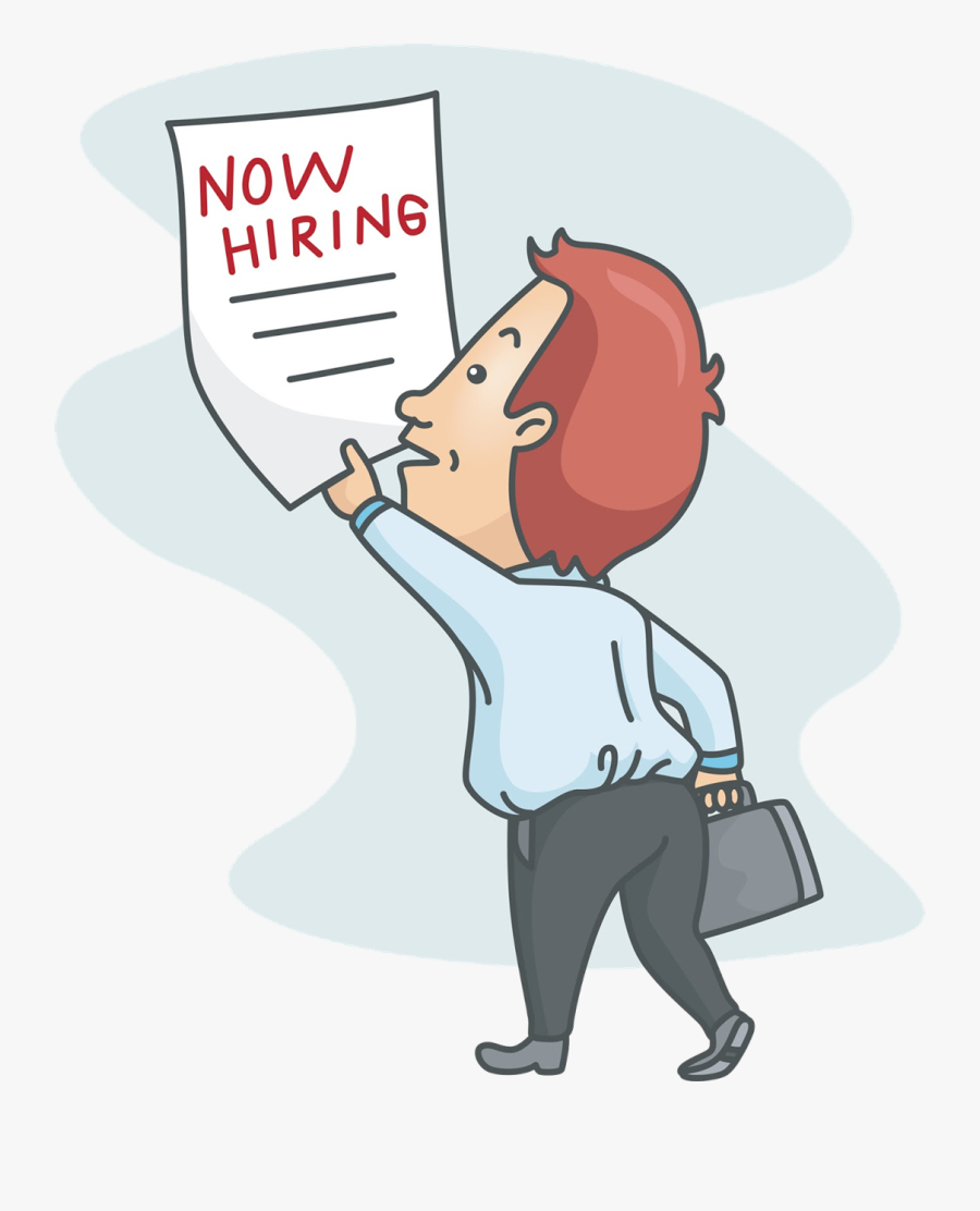 Looking For A Job Cartoon, Transparent Clipart