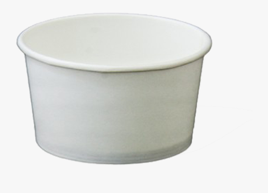 Clip Art Paper Ice Cream Cup With Lid - Paper White Bowl, Transparent Clipart