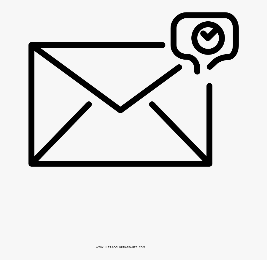 Coloring Pages Pagesmail - Email Icon, Transparent Clipart
