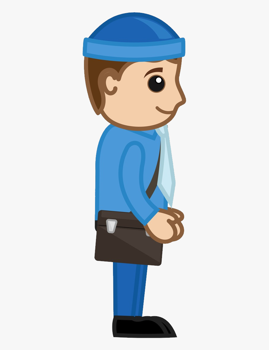 Postman Png - Side Pose Cartoon Characters, Transparent Clipart