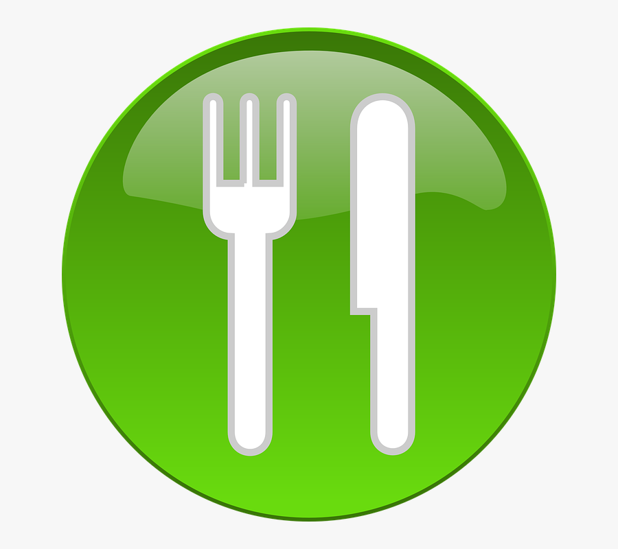 Food, Button, Restaurant, Fork, Spoon, Sign, Symbol - Food Icon Png Clipart, Transparent Clipart