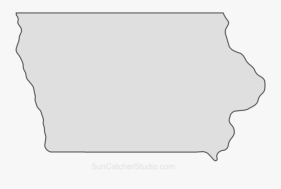 Clip Art Iowa State Map Outline, Transparent Clipart