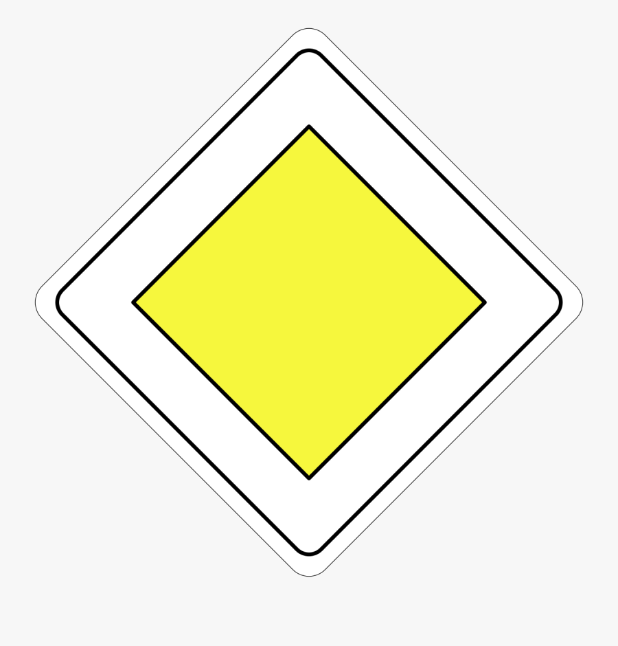 Sinal De Estrada Com Prioridade, Transparent Clipart