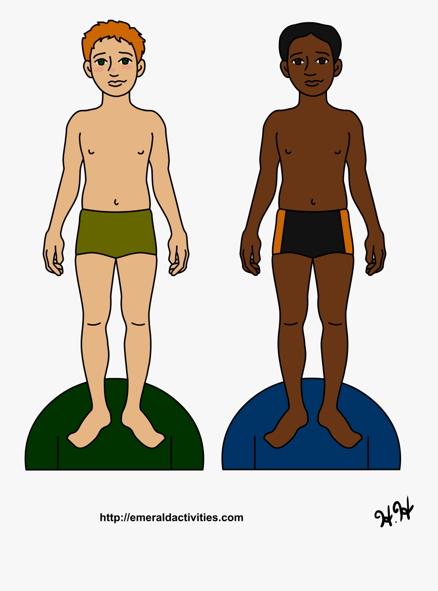 Clip Art Emerald Activities Dolls Holdiay - Paper Doll Boy Clipart, Transparent Clipart