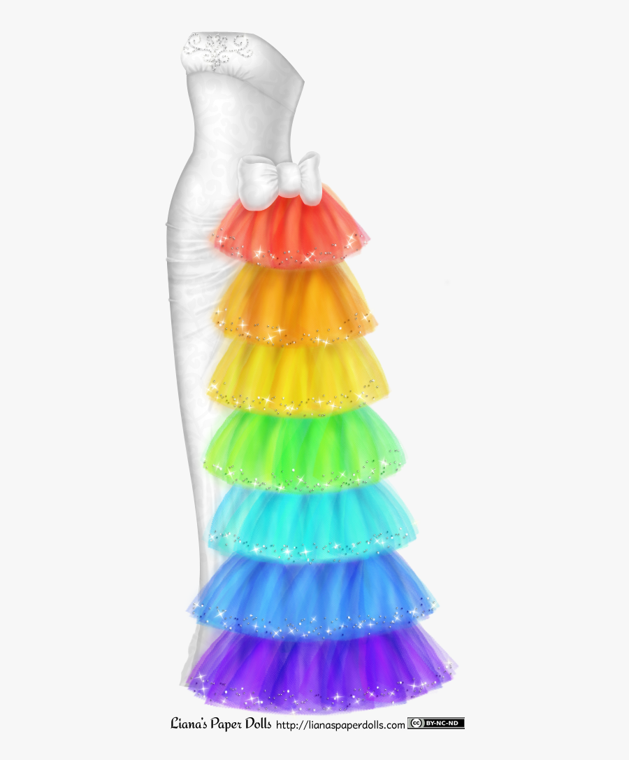 Rainbow Mermaid Wedding Dress, Transparent Clipart