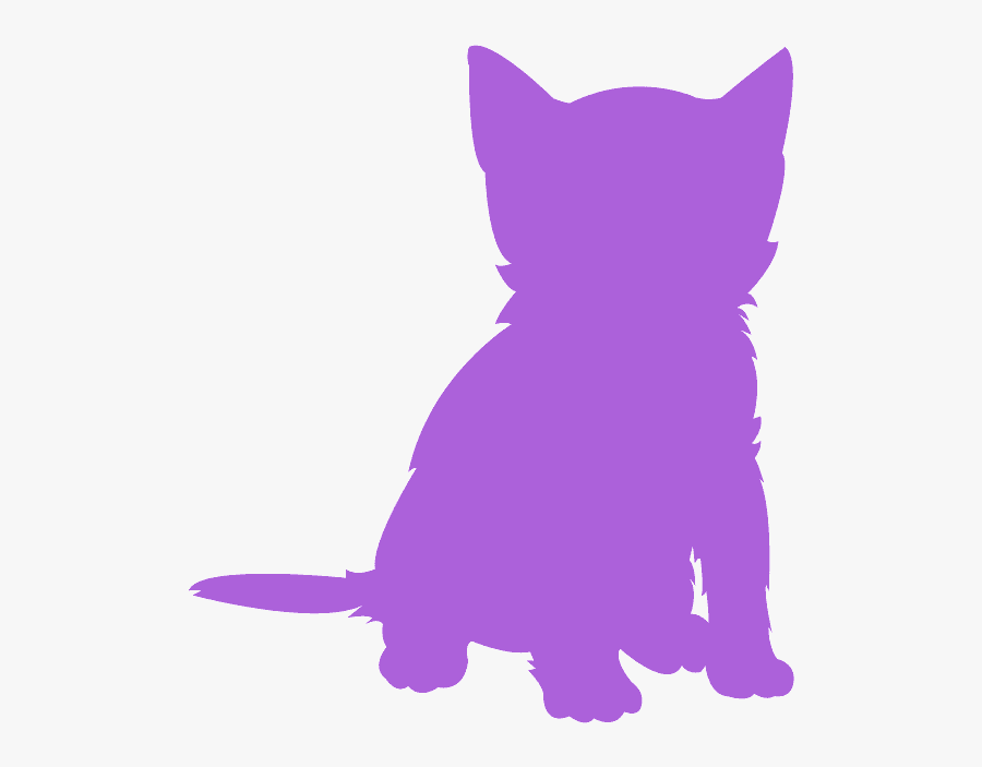 Kitten Stencil, Transparent Clipart