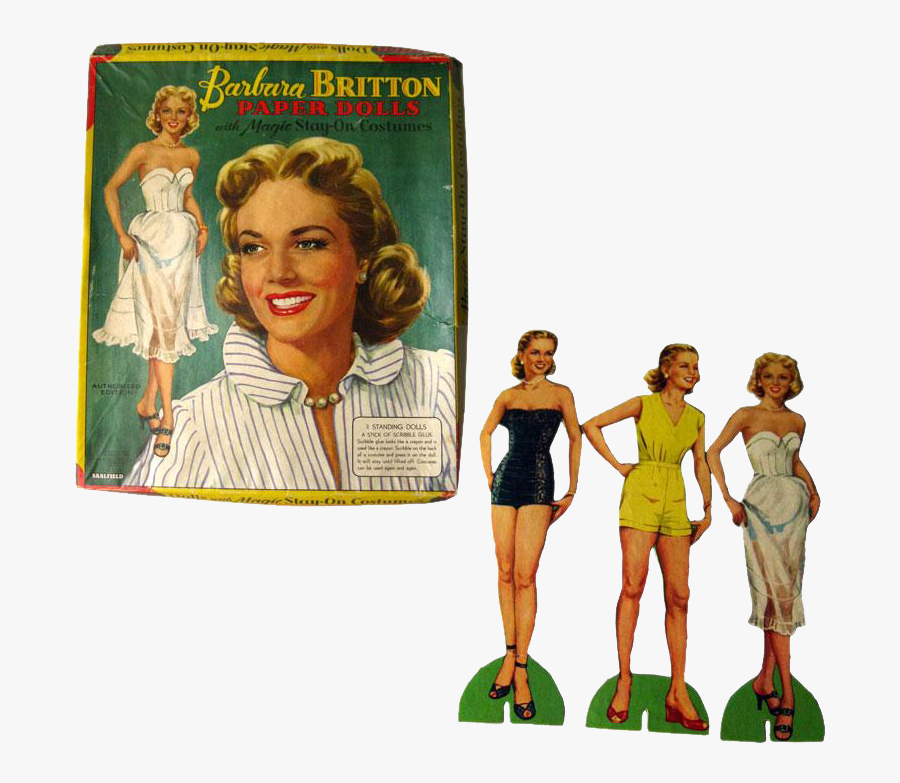 Barbara Britton Paper Dolls By Saafield - Retro Style, Transparent Clipart