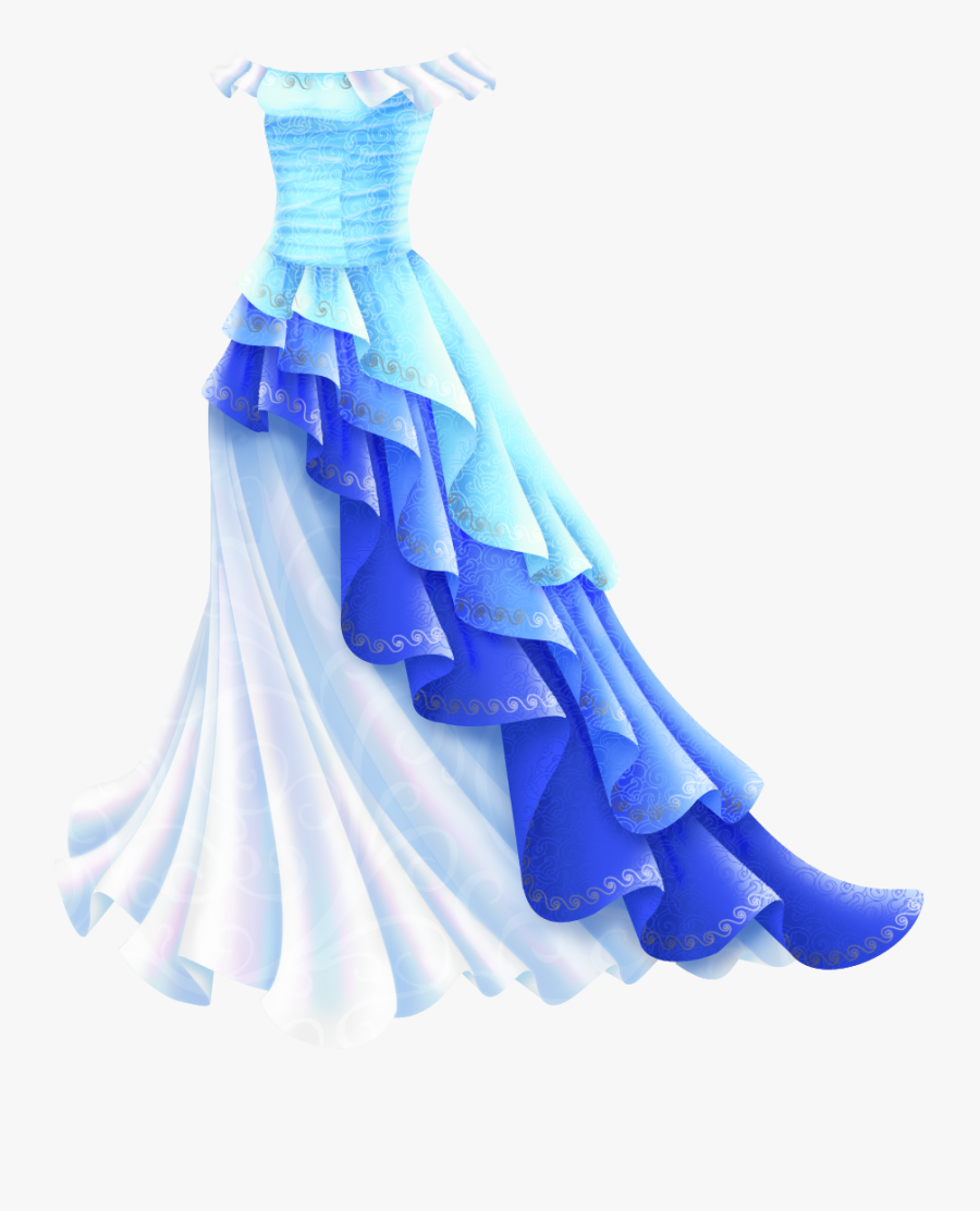 An Off The Shoulder Gown With A Tight Bodice And A - Draw A Princess Dress, Transparent Clipart