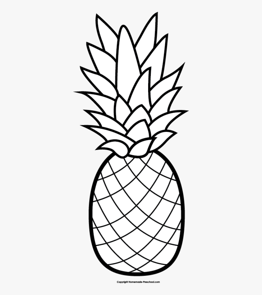 Pineapple Clipart Black And White Png, Transparent Clipart