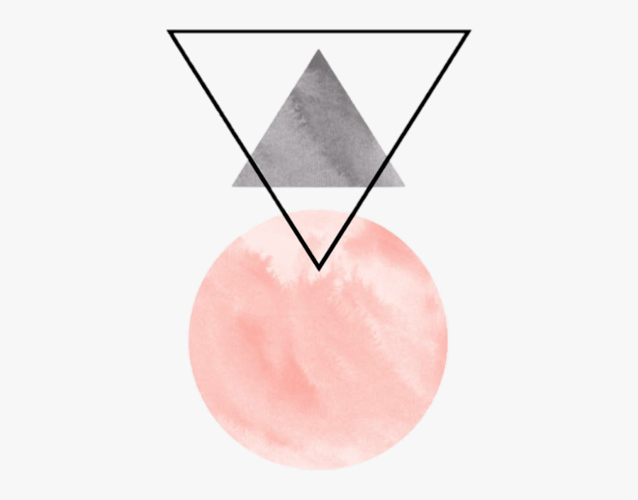 #blush #pink #grey #circle #round #triangle #geometricshapes - Triangle, Transparent Clipart