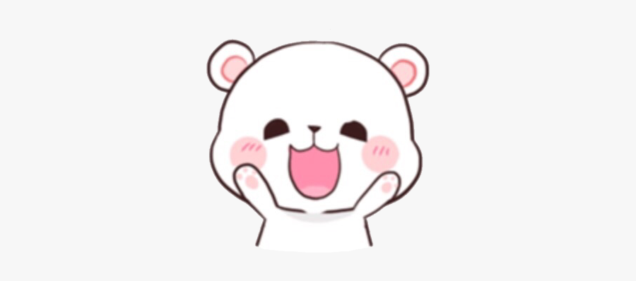 #cutesticker #soft #uwu #cute #blush #mochi #kawaii - Milk And Mocha Bear Gif, Transparent Clipart