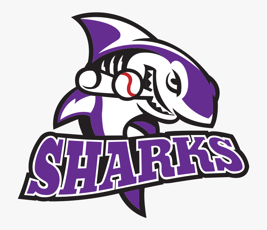Clip Art Sharks Baseball Logo - Cartoon, Transparent Clipart