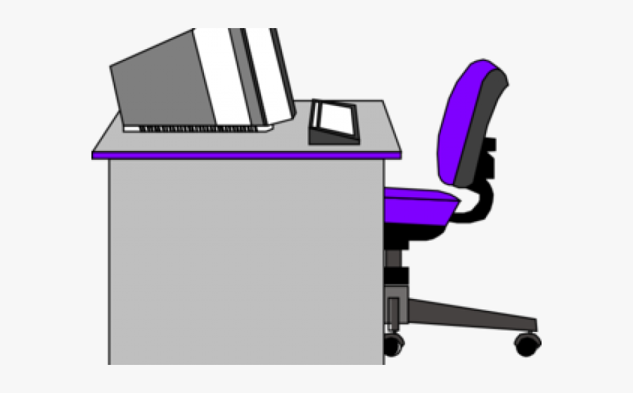 Office Clipart Clip Art - Computer Desk Clipart, Transparent Clipart