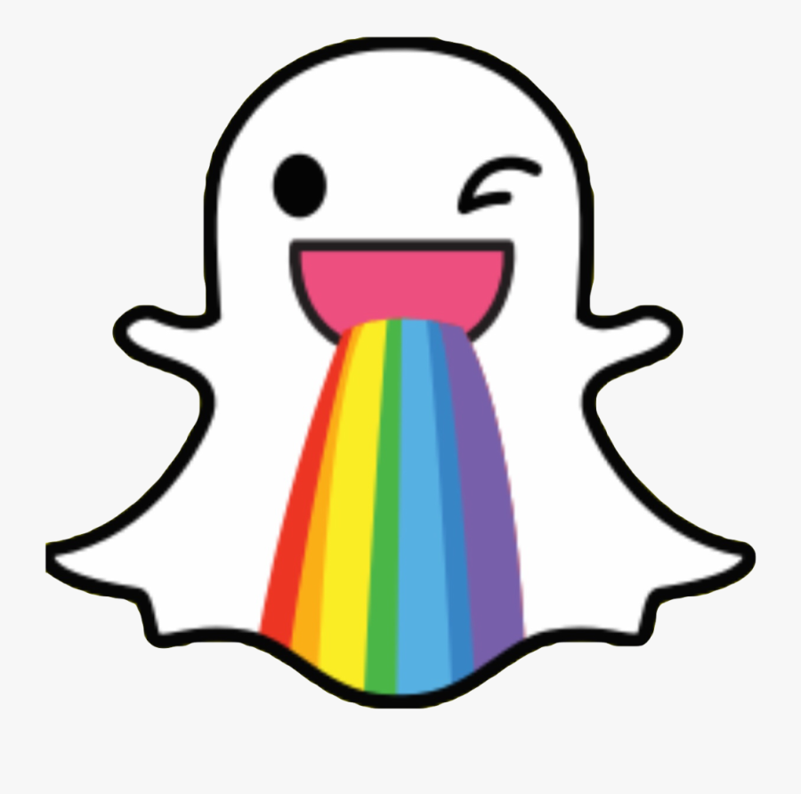 #sanpchat #ghost #rainbow #vomit #puke #rainbowbarf - Unlock Snapchat Filters Snapcode, Transparent Clipart