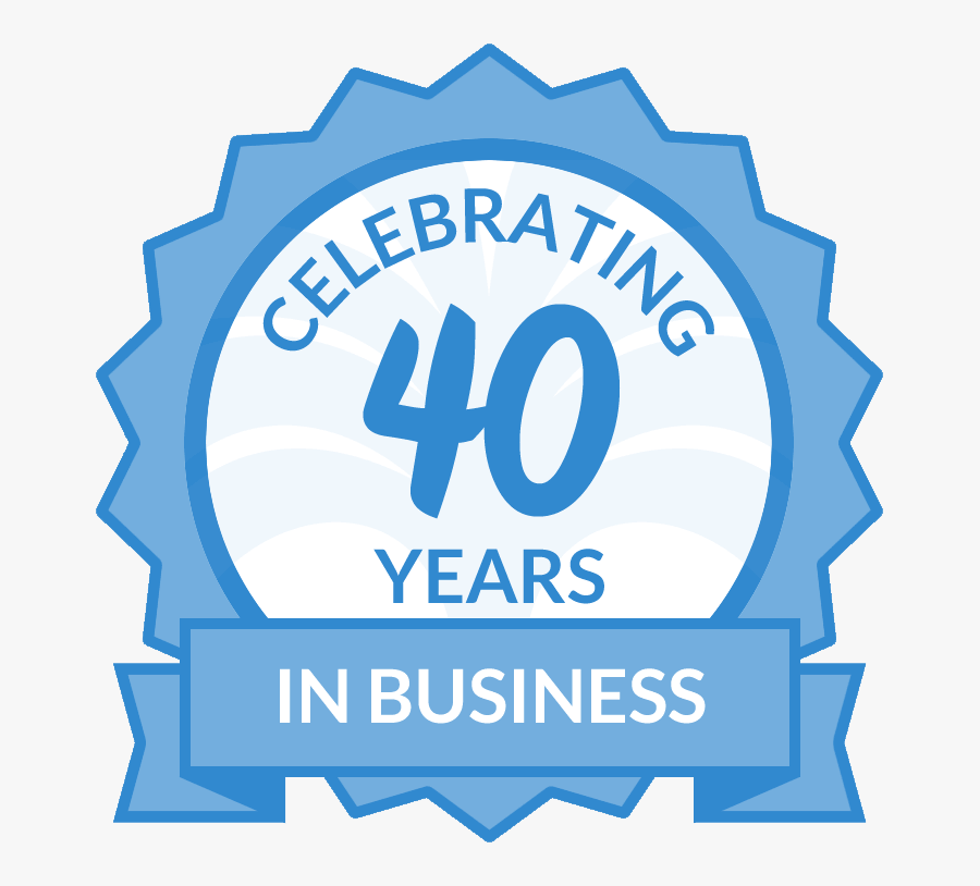 Celebrating 40 Years In Business, Transparent Clipart