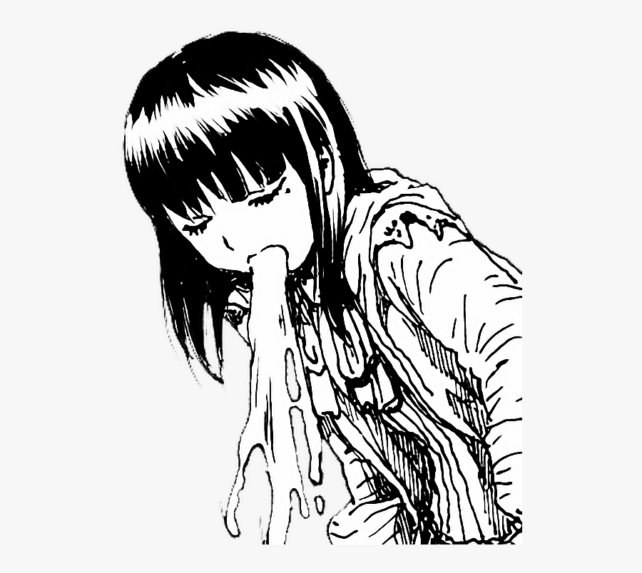 #mood #anime #throwup #puke #vomit #animegirl #kawaii - Drawing Of Someone Throwing Up, Transparent Clipart