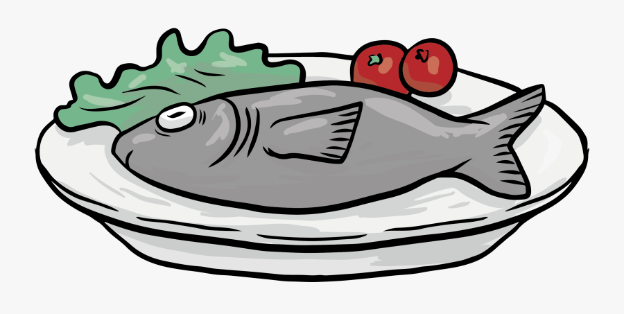 Dish Clipart Fish Cooked - Fish Food Clipart Transparent, Transparent Clipart