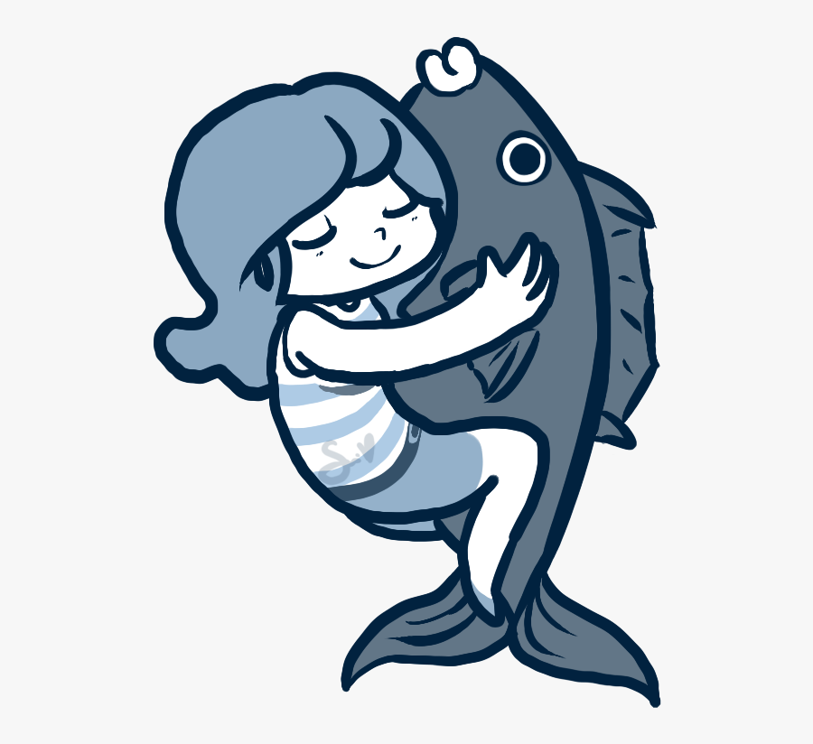 Cuddling Clipart Fish, Transparent Clipart
