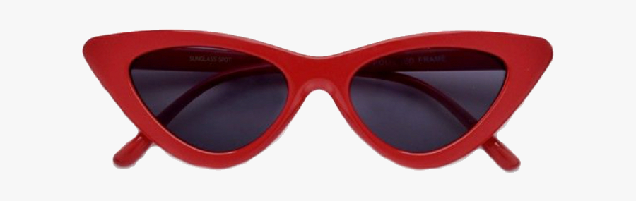 Discover The Coolest - Red Cat Eye Sunnies, Transparent Clipart