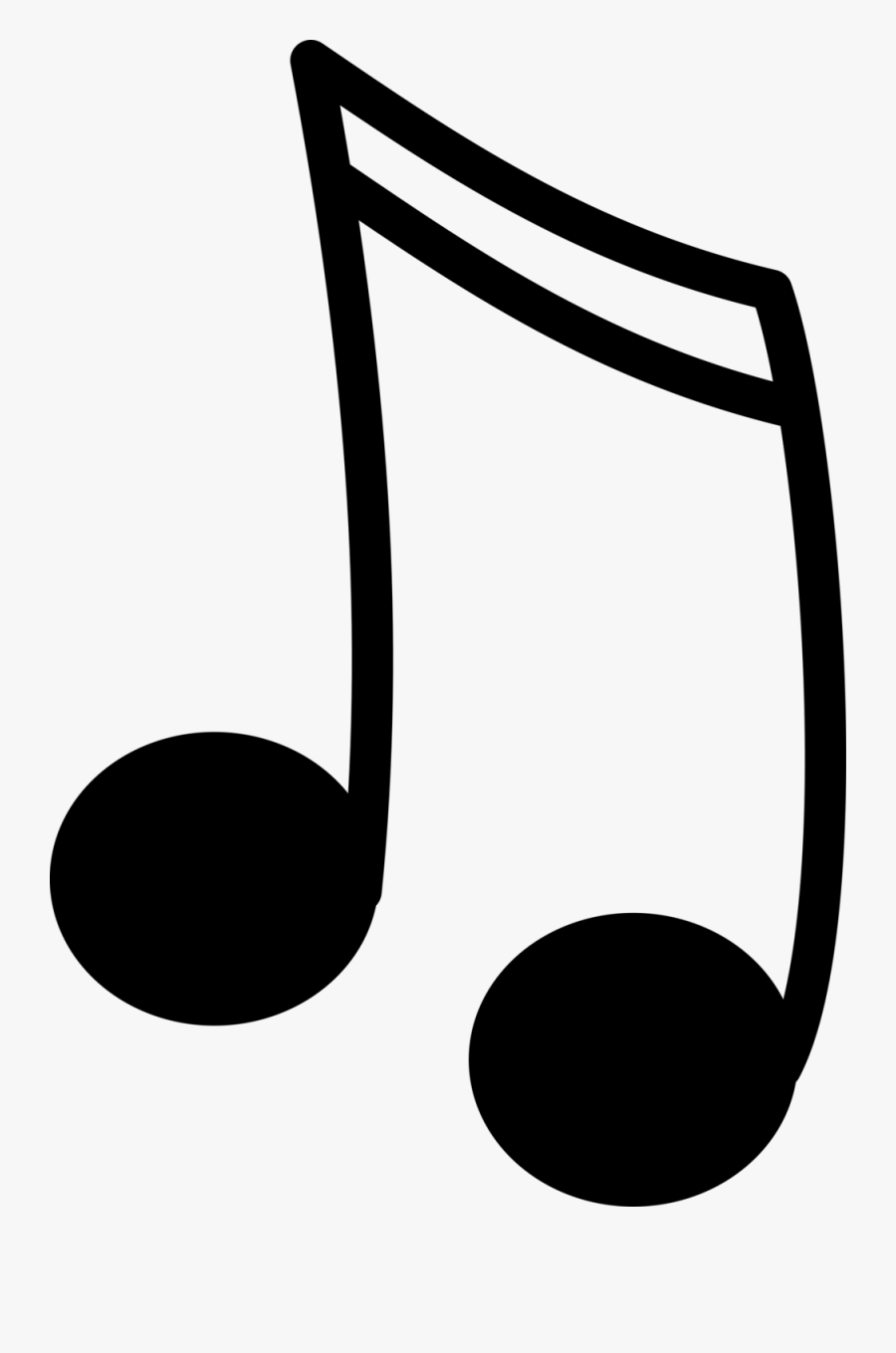 Music Note Outline - Music Note Clipart, Transparent Clipart